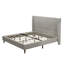 Très grande tête de lit tapissier très grand, tissu chenille gris clair-61596108-61596104