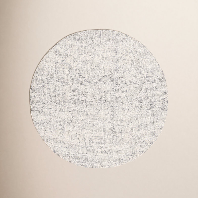 Tapis gris / ivoire Evett, Rond 6 pi