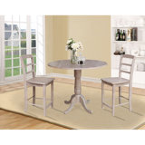 Dekeshia Counter Height Drop Leaf Solid Wood Dining Set