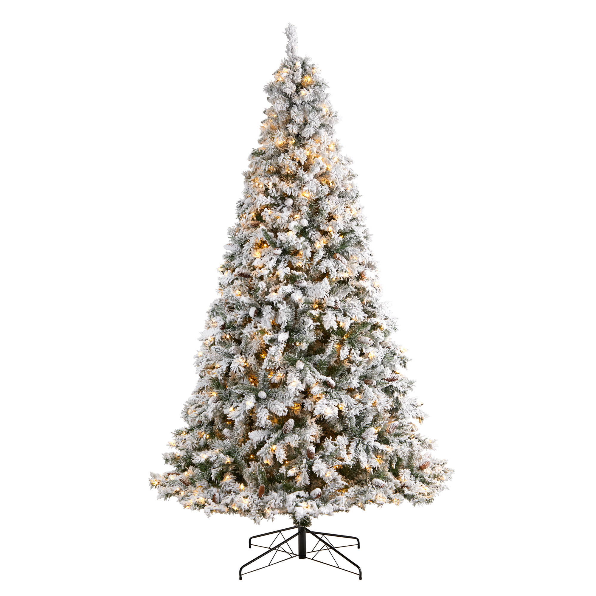 Lighted Artificial Pine Christmas Tree, 9' H