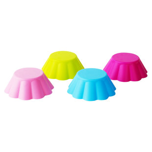 Bakelorable 4 tasses en silicone BC festonné (Ensemble de 4)