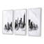 «Chicago Black Silhouette - Cityscape», ensemble d'art mural sur toile-370471170-370471181