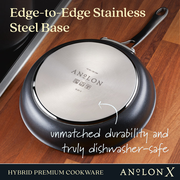Anolon X Hybrid 2.5qt Nonstick Induction Saucier Pan With Lid