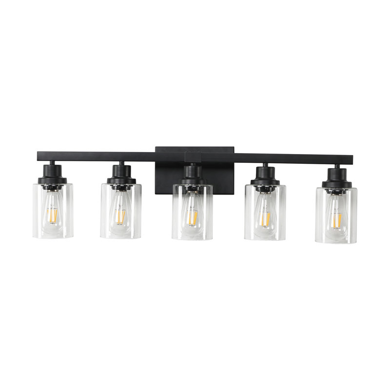 Applique murale rustique à 5 lumières pour salle de bain de style champêtre, 5 Lights