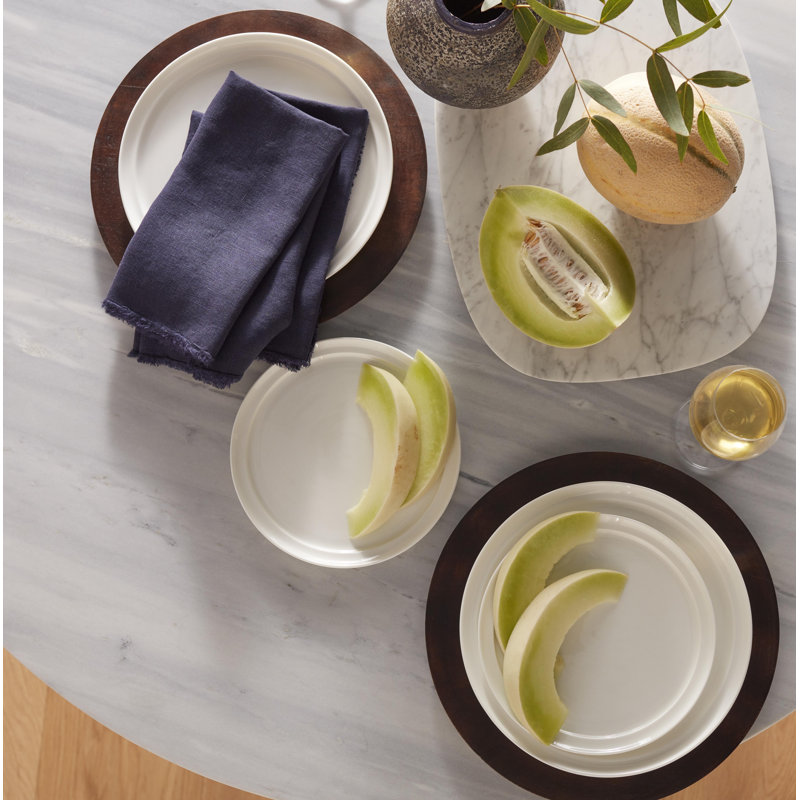 Assiette à salade en porcelaine tendre Gwenythe (ensemble de 4)