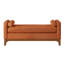 Grand repose-pieds rembourré en tissu Boucle avec coussins, banc de fenêtre rembourré confortable pour le salon, banc de vestibule orange-1241967262