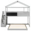 Lit superposé simple au-dessus d'un lit double gris avec options de rangement pratiques et tableau dynamique-1249795235