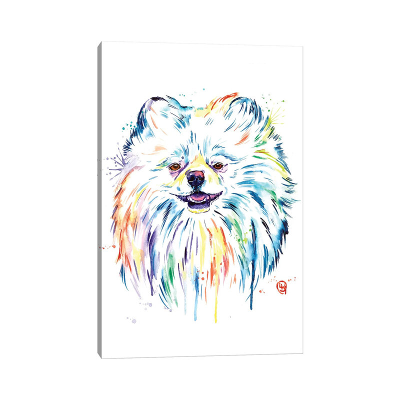 Pomeranian - Leo by Lisa Whitehouse - Wrapped Canvas Gallery-Wrapped Canvas Giclée, 20.32 cm H x 30.48 cm W