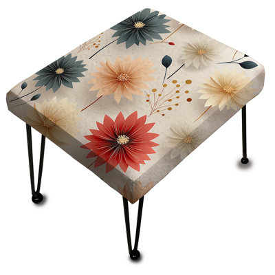Oeillet Mandalas fleurs avec motif bohème I - Repose-pieds rectangulaire floral