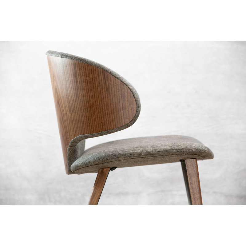 Harper Dark Shadow & Walnut Upholstered Side Chair