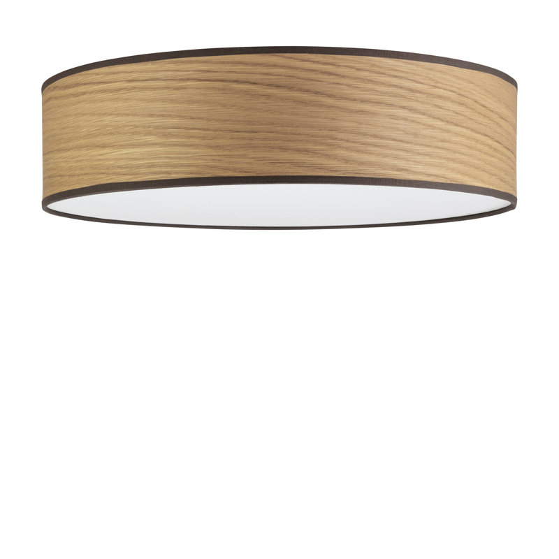 Strayer Wood Flush Mount, Oak, 10cm H x 40cm W x 26cm D