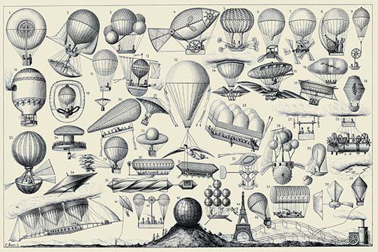 Buyenlarge 'Flying Machine Designs' Graphic Art - Wayfair Canada