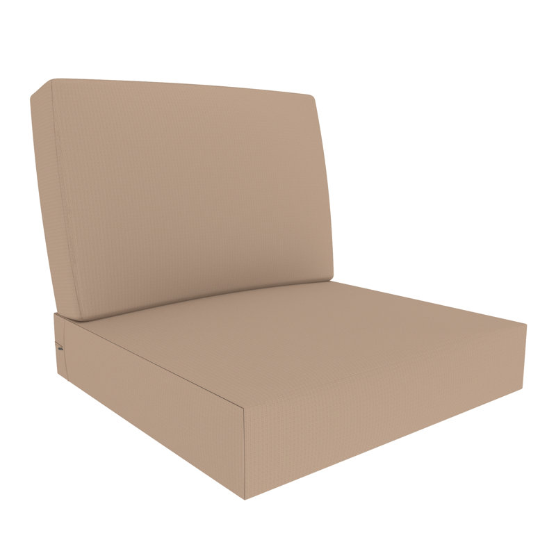 Covers&All Outdoor 5" Seat / Back Cushion With Highly Durable Cover Rite Fabric, Beige