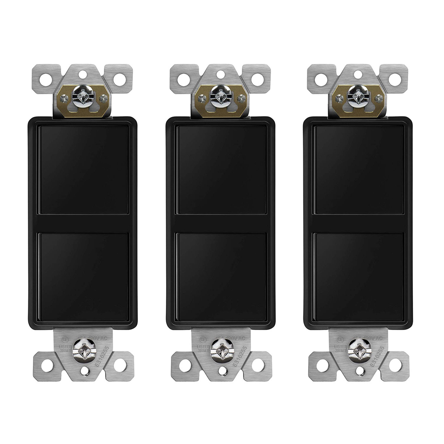 Enerlites 15-Amp Single Pole Double Rocker Light Switch | Wayfair