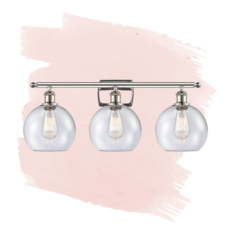Éclairage de salle de bain à intensité variable à 3 lumières Baptista, Ampoule DEL 6 watts Vinage, Chrome poli