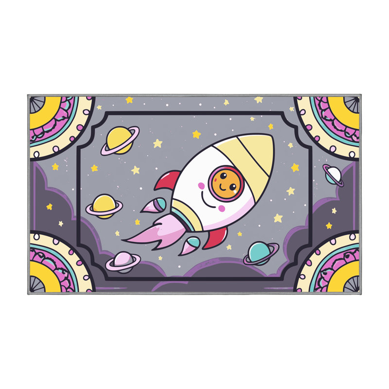 Tapis pour enfant Antonica, Rectangulaire 7 pi x 10 pi