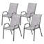 Ensemble de 4 chaises de salle à manger empilables-2089743470