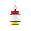 Luminaire suspendu cylindrique simple à 1 lumière avec accents en fer forgé Mathias-72305322