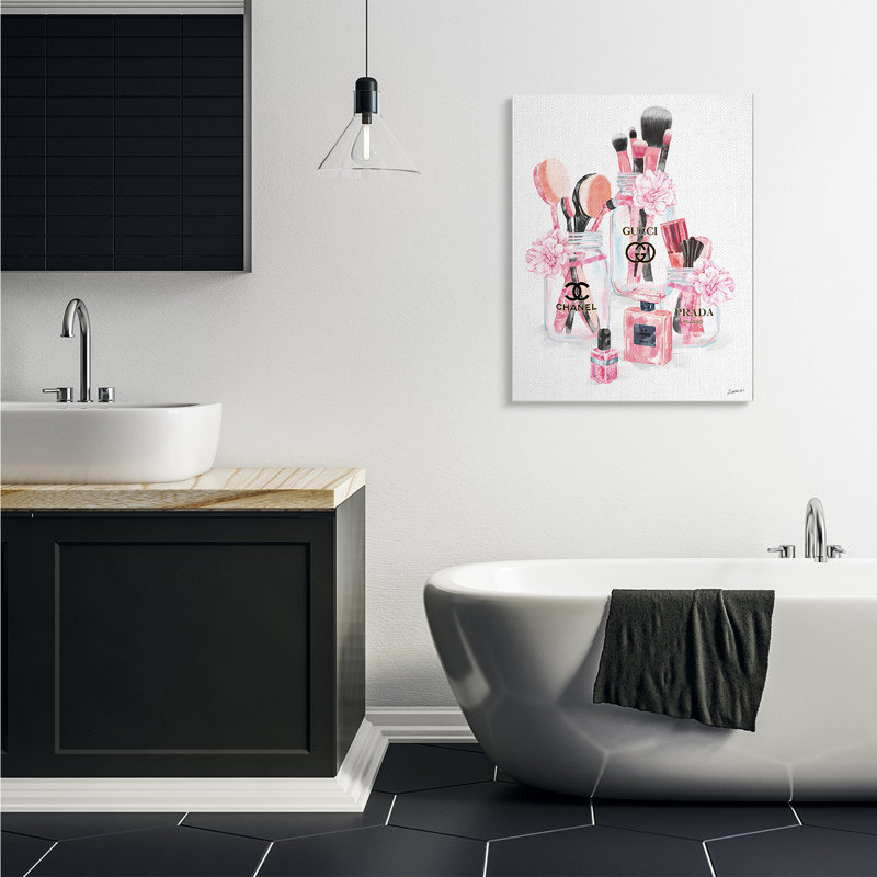 Accessoires de mode glamour en pots, H 40 po x l 30 po, Toile tendue