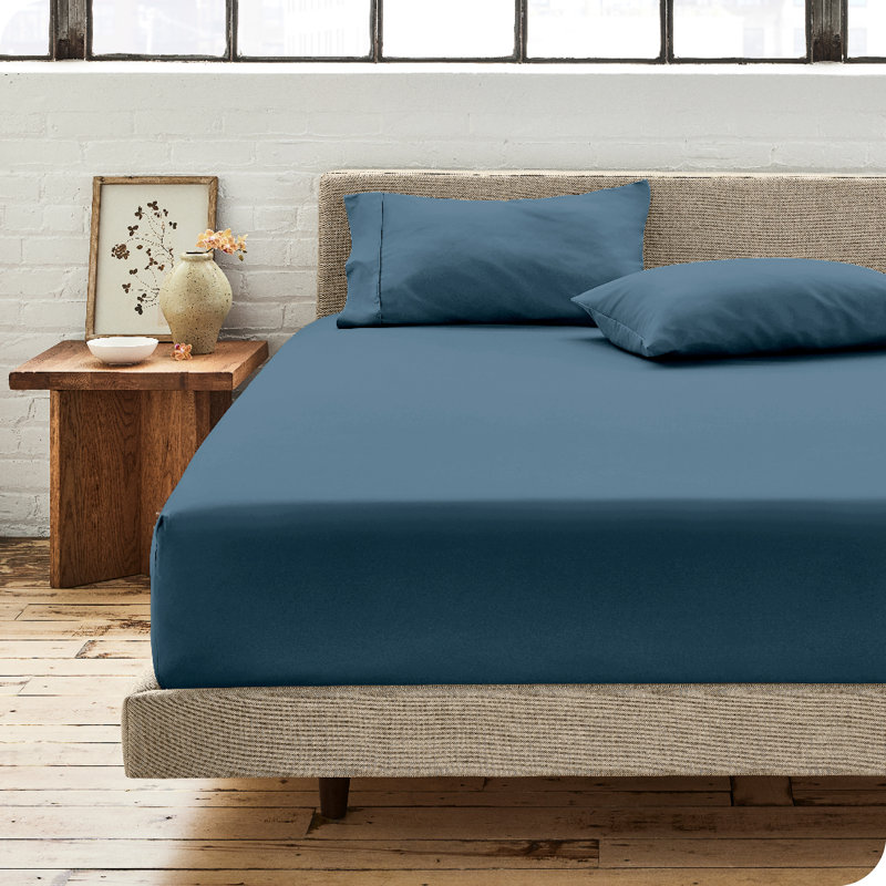Twin XL Bering Sea Organic Cotton Percale Fitted Sheet