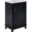Meuble-lavabo de salle de bain 20 po, design contemporain, lavabo en céramique, rangement riche, porte à fermeture en douceur 20 po avec lavabo - décoration moderne