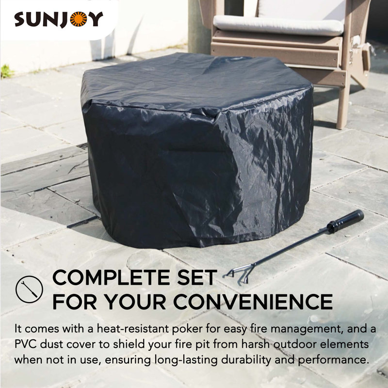 Lawrence Black Hexagonal Smokeless Wood Burning Fire Pit