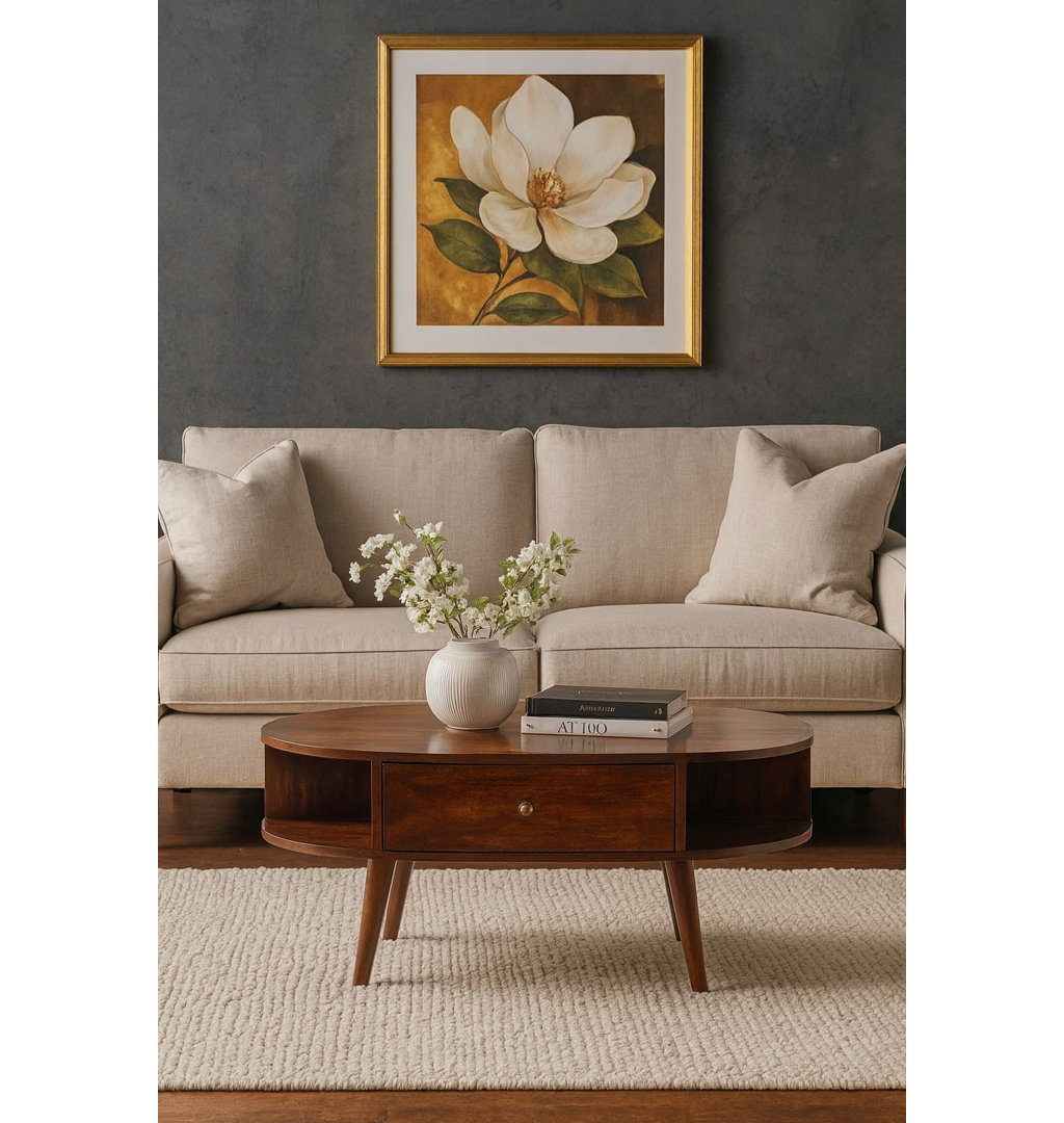 Solid Wood Coffee Table with Storage
