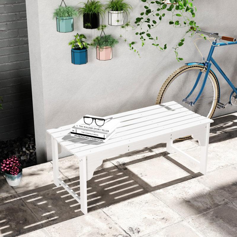 Banc de jardin en bois Outsunny, Blanc