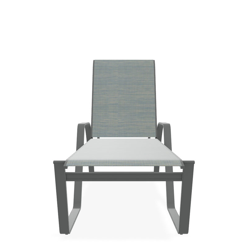 Chaise longue inclinable Holna, Graphite texturé, Baja