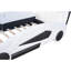 Lit simple blanc en forme de voiture de course avec roues et barrières de sécurité rotatives - Meubles fonctionnels essentiels pour chambre à coucher sécuritaire
