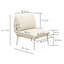 Portable Sectionals Chair, Steel Frame Modern Compact Patio Seating