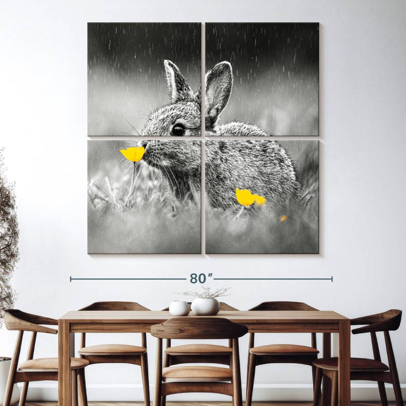 Brampt Bunny Sniffing Flower Pop, 74" H x 74" W