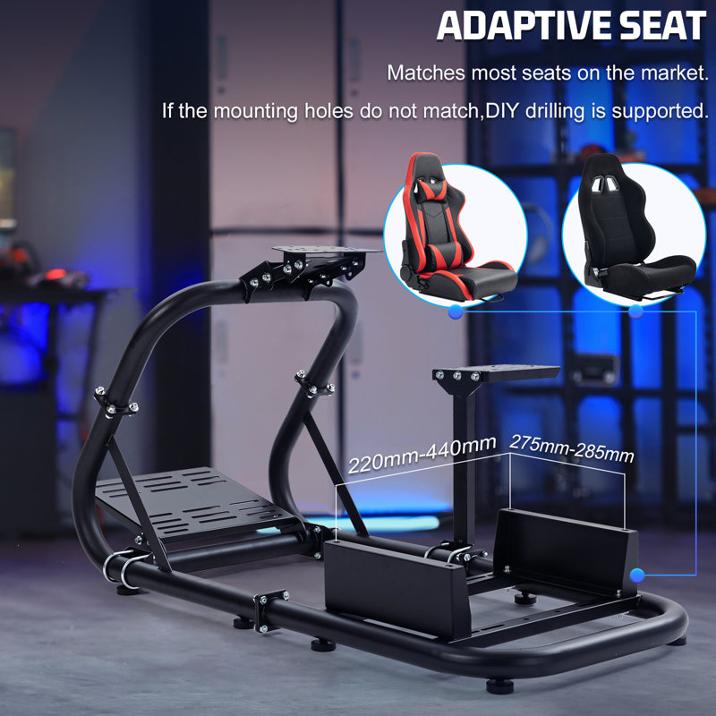 Anman Racing Simulator Wheel Stand fit Logitech Thrustmaster Fanatec NO Steering Wheel Pedal SEAT