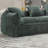 Assembly Free 126" Chenille 2-Piece Modular Curved Sofa with 5 Toss Pillows-104426378