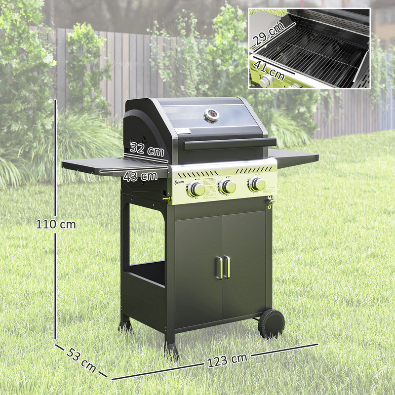 CLIY 3 - Burner 25000 BTU BTU Gas Grill