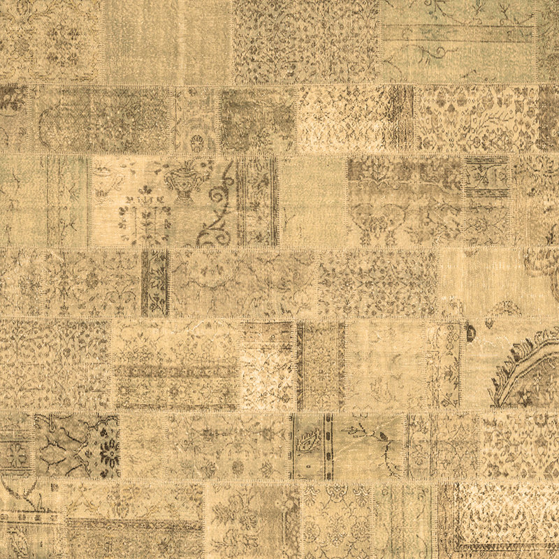 Washable Patchwork Indoor Rug, Square 8'