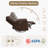 33.9" W Top Grain Leather Swivel Glider Dual-Power Recliner-117480053
