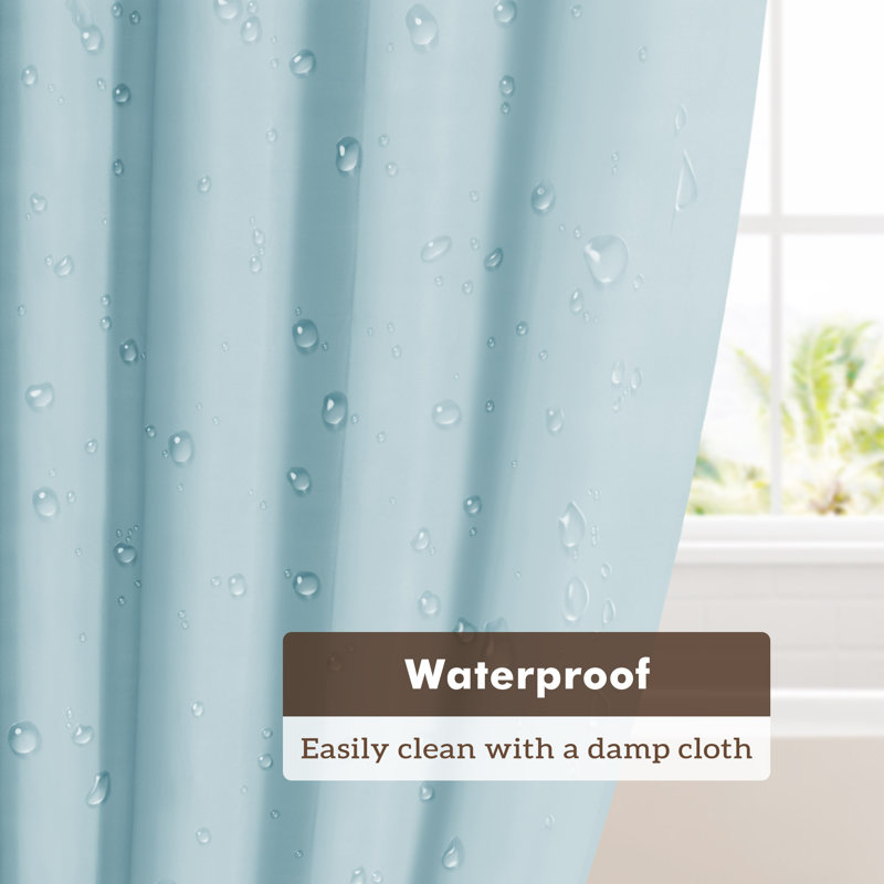Doublure de rideau de douche imperméable légère en PEVA, H 72 po x l 72 po, Bleu clair