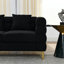 Combinaison 3 places et plus noire, fascination moderne, livraison rapide de notre part, rembourrage en mousse, pieds en métal, 6 coussins, capacité de siège de 250 lb par personne 3, conception avec pieds, rangement américain, lb / siège,-1009733188-1009733185