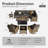 7-Seat All-Weather Outdoor Wicker Patio Conversation Furniture Set With Expandable Fire Pit Table-1896857817