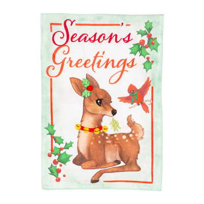 Drapeau de jardin Seasons Greetings Applique