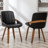 Faux Leather Upholstered Office Chair with Solid and Manufactured Wood Frame -2028803342