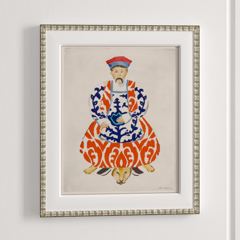 Silk Scroll, Man Framed Acrylic Painting Print by Dana Gibson