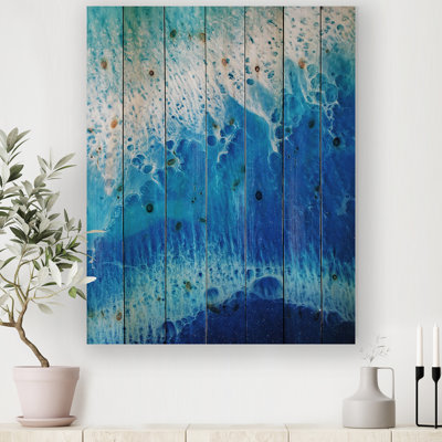 " Waves Epoxy Resin Art V " Painting Print