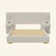 Lit plateforme tapissier avec lumières circulaires à DEL, ports de chargement USB et tiroirs de rangement latéraux-133671896-133671893