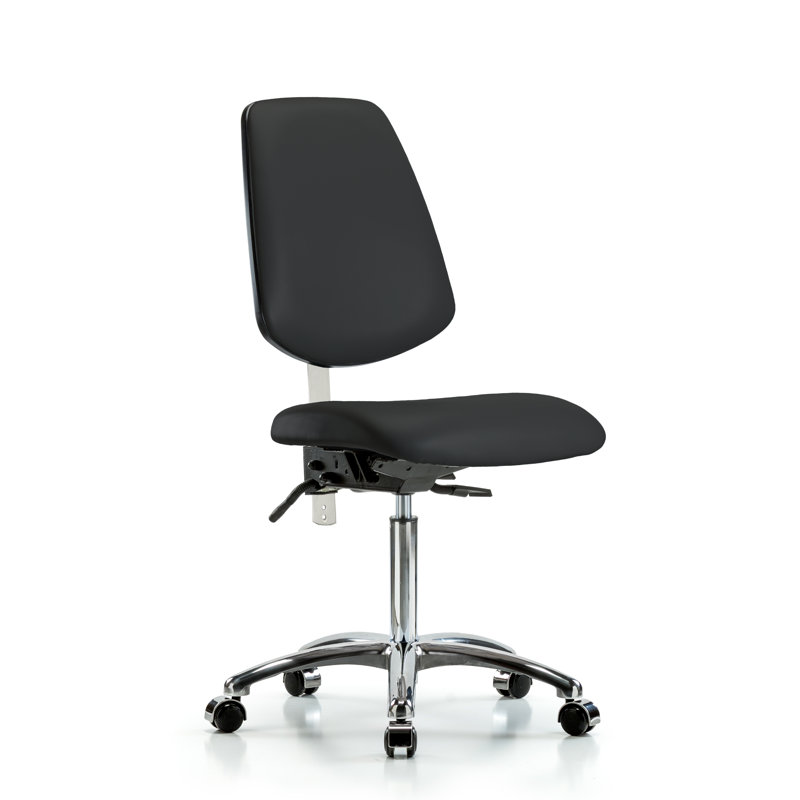 Chaise de travail Isabell, Noir, Roulettes, Inclus