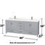 Sheffield 80" Freestanding Double Bathroom Vanity with Quartz Top with Medicine Cabinets-257325270-257345172