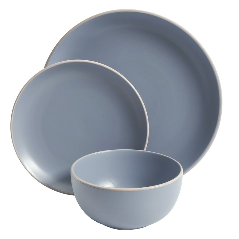 Service de table 12 pièces en grès Ebt Designs Ortencia Matte