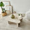 Ensemble de tables basses modernes (2 pièces), couleur travertin, 35,4 x 23,6 x 23,6 pouces et 15,7 x 15,7 x 15,7 pouces | Panneau de particules enduit 100% mélamine, bandes de chant en PVC | Élégant et fonctionnel pour la décoration de salon
