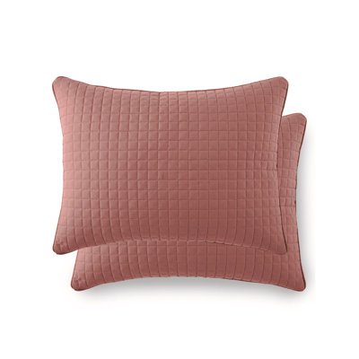 Deux housses de taie décorative matelassées en microfibre brodées Vilano Springs